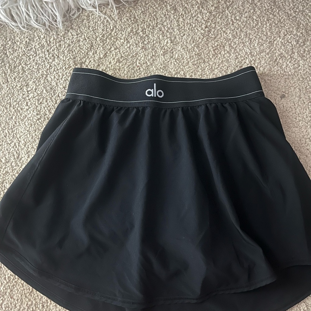 ALO Yoga Classic Black Skater Skirt